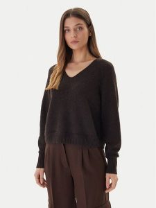Vero Moda Sweter Aquarius 10331898 Brązowy Regular Fit. Brązowe swetry klasyczne Vero Moda, s, z syntetyku, bez kołnierzyka. Za 159,99 zł.