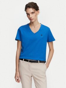 Beverly Hills Polo Club T-Shirt P-SS26W-TS516518 Niebieski Regular Fit. Niebieskie t-shirty Beverly Hills Polo Club, xs, bez wzorów, z bawełny, bez kołnierzyka, bez ramiączek. Za 139,99 zł.