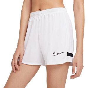 Szorty Nike Dri-FIT Academy, Biały, Kobiety. Białe szorty Nike, bez wzorów, z materiału, z podwyższonym stanem. W wyprzedaży za 79,45 zł.