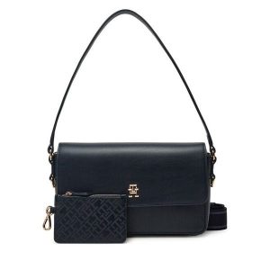 Torebka Tommy Hilfiger. Niebieskie torebki klasyczne TOMMY HILFIGER, bez wzorów, bez dodatków. Za 339,99 zł.