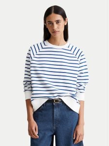 Marc O'Polo Denim Bluza 500 0006 574 Niebieski Oversize. Niebieskie bluzy Marc O'Polo DENIM, xs, bez wzorów, z bawełny, bez kaptura. Za 349,99 zł.