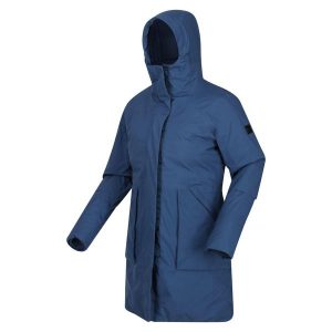 Kurtka uniwersalna damska Regatta Parka Yewbank Ll. Niebieskie kurtki Regatta, uniwersalny, bez wzorów, z syntetyku, z kapturem. Za 443,00 zł.
