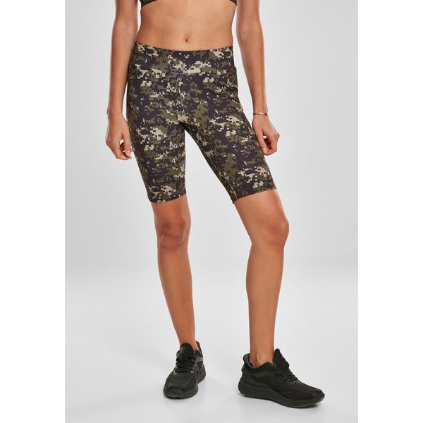 Spodenki kolarskie dla kobiet Urban Classics high waist camo tech. Brązowe szorty Urban Classics, bez wzorów, z podwyższonym stanem. Za 142,50 zł.