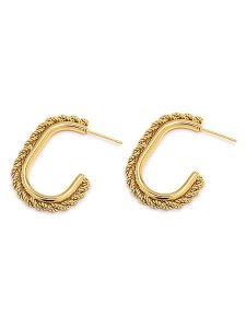 MOODE Kolczyki-półkreole "Elyse" rozmiar: onesize. Żółte kolczyki MOODE, ze stali. Za 43,99 zł.