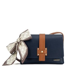 Torebka Lasocki. Niebieskie listonoszki Lasocki, bez wzorów, bez dodatków. Za 169,99 zł.