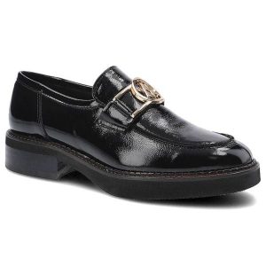 Czarne Półbuty Karino Damskie Eleganckie Obuwie. Czarne półbuty Karino, bez wzorów, ze skóry, bez obcasa, na płaskiej podeszwie, bez zapięcia. Za 299,00 zł.