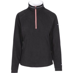 Trespass Skylar - Polar damski At100 czarno-biały. Czarne kurtki Trespass, bez wzorów, z polaru, bez kaptura. W wyprzedaży za 86,20 zł.