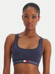 Tommy Hilfiger Biustonosz top UW0UW06221 Granatowy. Niebieskie biustonosze TOMMY HILFIGER, bez wzorów, z bawełny. Za 149,99 zł.