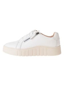 Clarks Skórzane sneakersy "Mykah Joy" w kolorze białym rozmiar: 38. Białe trampki Clarks, bez wzorów, bez zapięcia. Za 169,95 zł.