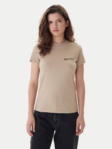 Karl Lagerfeld Jeans T-Shirt A1W17004 Zielony Slim Fit. Zielone t-shirty Karl Lagerfeld Jeans, s, bez wzorów, z bawełny, bez kołnierzyka, bez ramiączek. Za 219,99 zł.