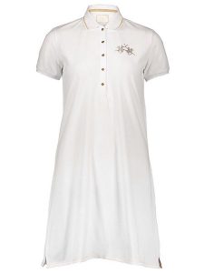 La Martina Sukienka polo w kolorze białym rozmiar: L. Białe sukienki La Martina, l, bez wzorów, bez kołnierzyka, bez ramiączek, mini. Za 180,06 zł.