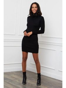 L'armoire de Suzette Sukienka dzianinowa w kolorze czarnym rozmiar: 38/40. Czarne sukienki L'armoire de Suzette, l, bez wzorów, z dzianiny, klasyczne, bez kołnierzyka, bez ramiączek, mini. Za 135,81 zł.