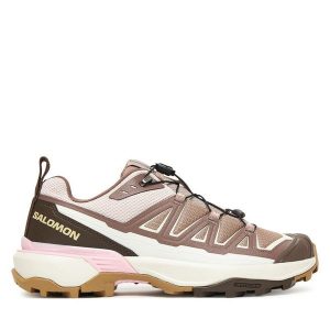 Trekkingi Salomon. Brązowe buty sportowe Salomon, bez wzorów, bez zapięcia, trekkingowe. Za 469,99 zł.