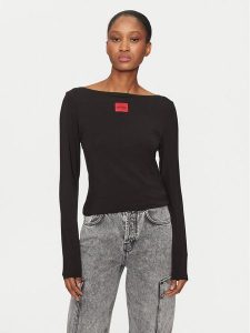 Hugo Bluzka Thermal 50486081 Czarny Slim Fit. Czarne bluzki Hugo, m, bez wzorów, z syntetyku, bez kołnierzyka, bez ramiączek. Za 199,99 zł.