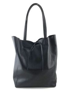 Marlon Skórzany shopper bag w kolorze czarnym - 37 x 40 x 12 cm rozmiar: onesize. Czarne shopper bag Marlon, bez wzorów, z materiału, na ramię, bez dodatków. Za 241,56 zł.