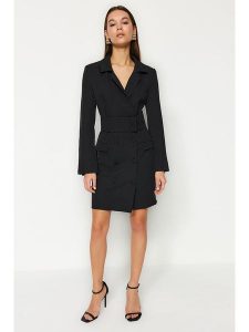 Trendyol Sukienka w kolorze czarnym rozmiar: 34. Czarne sukienki Trendyol, bez wzorów, bez kołnierzyka, bez ramiączek, mini. Za 86,99 zł.