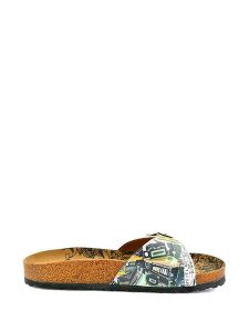 Calceo Klapki ze wzorem rozmiar: 41. Białe klapki Calceo, bez wzorów, z otwartym noskiem, bez obcasa. Za 175,26 zł.