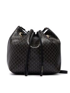 Calvin Klein Torebka Emblem Aop Drawstring Bucket LV04F3785G Czarny. Czarne torebki klasyczne Calvin Klein, bez wzorów, ze skóry, bez dodatków. Za 489,99 zł.