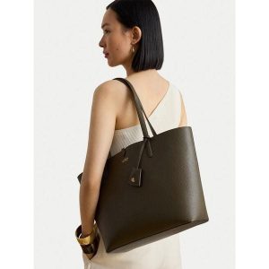 Torebka LAUREN RALPH LAUREN. Zielone shopper bag Lauren Ralph Lauren, bez wzorów, bez dodatków. Za 711,99 zł.