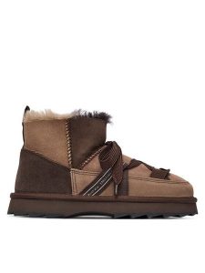 EMU Australia Śniegowce Blurred Micro Patchwork W13195 Brązowy ciemny. Brązowe buty zimowe EMU Australia, bez obcasa, bez zapięcia. Za 774,99 zł.