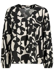 Sublevel Bluzka w kolorze czarno-kremowym rozmiar: M. Czarne bluzki Sublevel, m, bez wzorów, bez kołnierzyka, bez ramiączek. Za 100,52 zł.