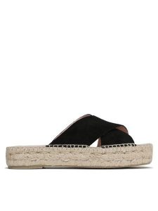 Manebi Espadryle Double Sole X Bands Sandals K 1.0 DX Czarny. Czarne espadryle Manebi, bez wzorów, ze skóry, bez obcasa. Za 379,99 zł.