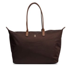 Torebka Tommy Hilfiger. Brązowe torebki klasyczne TOMMY HILFIGER, bez wzorów, bez dodatków. Za 449,99 zł.