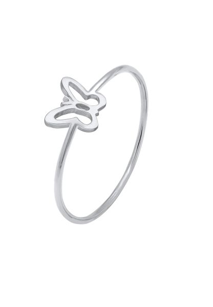 Elli Damski motyl trend w srebrze próby 925 Sterling Silver Pierścionki 1 ct. Szare pierścionki Elli, srebrne. Za 243,99 zł.