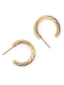 MOODE Kolczyki-półkreole "Elisa" rozmiar: onesize. Żółte kolczyki MOODE, ze stali. Za 43,99 zł.