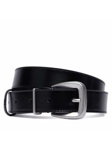 Calvin Klein Pasek Damski Hw End Tip Buckle LV04F7092G Czarny. Czarne paski Calvin Klein, bez wzorów, ze skóry. Za 249,99 zł.
