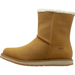 Helly Hansen Skórzane botki "Annabelle" w kolorze jasnobrązowym rozmiar: 37. Brązowe botki Helly Hansen, bez wzorów, z materiału, bez obcasa, bez zapięcia. Za 224,88 zł.