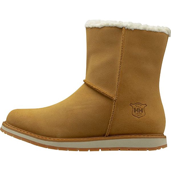Helly Hansen Skórzane botki "Annabelle" w kolorze jasnobrązowym rozmiar: 37. Brązowe botki Helly Hansen, bez wzorów, z materiału, bez obcasa, bez zapięcia. Za 134,85 zł.