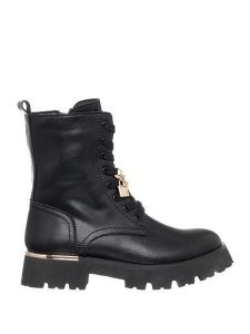 Patrizia Pepe Skórzane botki w kolorze czarnym rozmiar: 41. Czarne botki Patrizia Pepe, bez wzorów, bez obcasa, bez zapięcia. Za 434,99 zł.