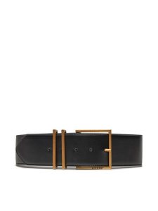 Guess Pasek Damski BW7846 P3460 Czarny. Czarne paski Guess, z aplikacjami, ze skóry. Za 189,99 zł.