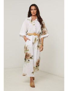 Le Monde du Lin Lniana spódnica w kolorze białym rozmiar: 34/36. Białe spódnice Le Monde du Lin, bez wzorów, ze lnu, maxi. Za 143,99 zł.