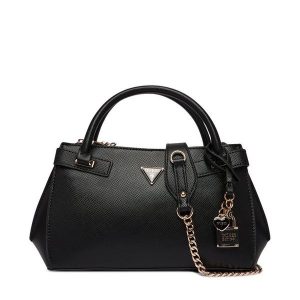 Torebka Guess. Czarne kuferki Guess, z aplikacjami, bez dodatków. Za 679,99 zł.