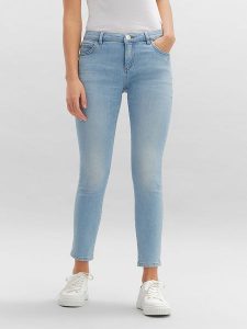 OPUS Dżinsy - Skinny fit - w kolorze błękitnym rozmiar: 34/L28. Niebieskie jeansy Opus, z aplikacjami, ze skóry. Za 152,98 zł.