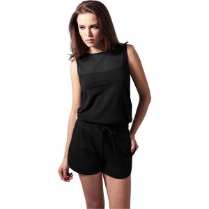 Damski miejski klasyczny zestaw meh hot. Czarne kombinezony Urban Classics, s, bez wzorów, z jersey, klasyczne, bez kołnierzyka, bez ramiączek. Za 128,10 zł.