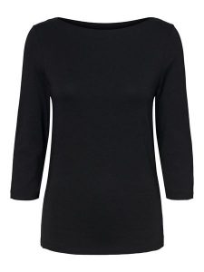Vero Moda Koszulka "Panda" w kolorze czarnym rozmiar: L. Czarne bluzki Vero Moda, l, bez wzorów, z bawełny, bez kołnierzyka, bez ramiączek. Za 83,42 zł.