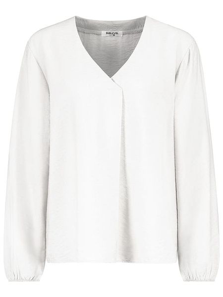 Sublevel Bluzka w kolorze białym rozmiar: XXL. Białe bluzki Sublevel, xxl, bez wzorów, bez kołnierzyka, bez ramiączek. Za 91,77 zł.