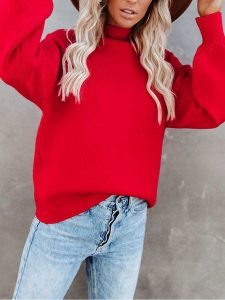Milan Kiss Sweter w kolorze czerwonym rozmiar: M. Czerwone swetry oversize Milan Kiss, m, bez wzorów, bez ramiączek. Za 130,99 zł.