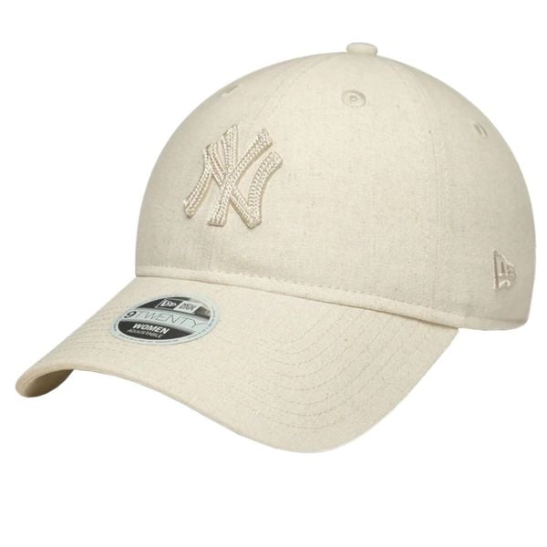 Czapka z daszkiem damska 9TWENTY Midi Linen New York Yankees Cap. Brązowe czapki New Era, bez wzorów, z bawełny, sportowe. Za 129,99 zł.