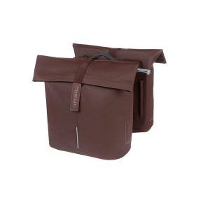 Podwójna torba „City Double Pannier Bag MIK 2.0”, kolor rdzawoczerwony. Brązowe shopper bag BASIL, bez wzorów, duże, bez dodatków. Za 469,00 zł.