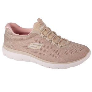 Buty treningowe damskie, Skechers Summits - Fun Flair. Niebieskie buty sportowe Skechers, bez wzorów, bez zapięcia. Za 249,99 zł.