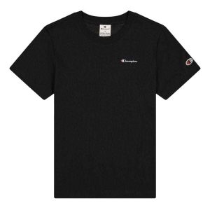 T-shirt Damski Logo. Czarne t-shirty Champion, bez wzorów, bez kołnierzyka, bez ramiączek. Za 143,99 zł.