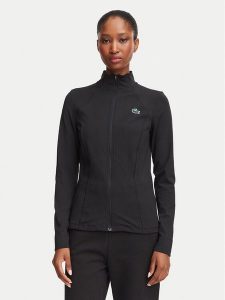 Lacoste Bluza techniczna SF0145 Czarny Slim Fit. Czarne bluzy Lacoste, bez wzorów, z syntetyku, bez kaptura. Za 364,99 zł.