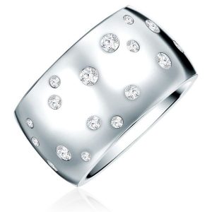 Rafaela Donata Stal nierdzewna Zdobienie kryształkami Swarovski® Pierścionki 1 ct Damski. Białe pierścionki Rafaela Donata, srebrne. Za 319,99 zł.