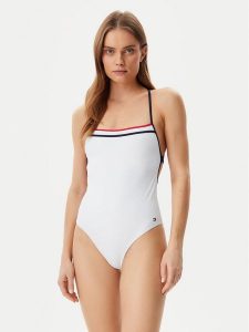 Tommy Hilfiger Strój kąpielowy UW0UW05849 Biały. Białe stroje jednoczęściowe TOMMY HILFIGER, bez wzorów, z syntetyku. Za 239,99 zł.