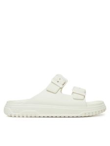 Armani Exchange Klapki XDP043 XV821 00894 Biały. Białe klapki Armani Exchange, bez wzorów, ze skóry, bez obcasa. Za 209,99 zł.