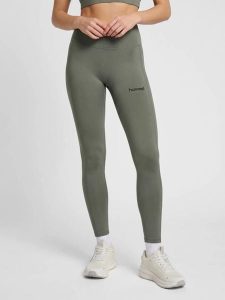 Damskie legginsy z wysokim stanem Hummel Prima. Szare legginsy Hummel, bez wzorów, z materiału, z podwyższonym stanem. Za 205,41 zł.